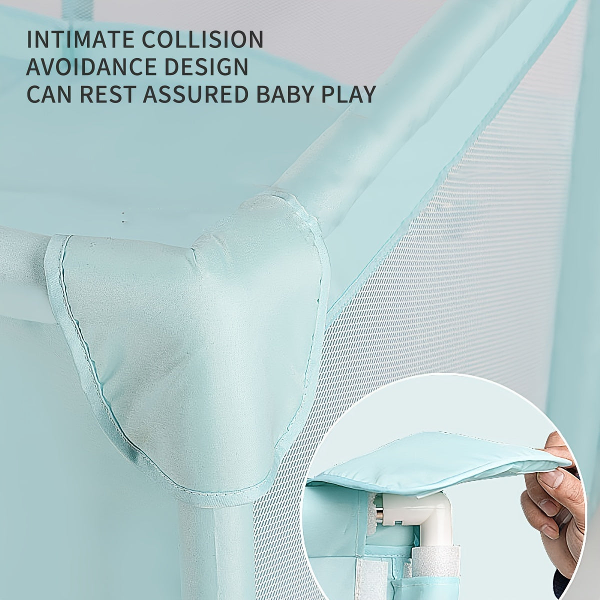 The Cochildor Baby Playpen offers a safe play area for infants and toddlers, featuring sturdy frames and breathable mesh. This portable indoor and outdoor kids' activity center is designed for children aged 0-3 years old. Made of polyester material, it