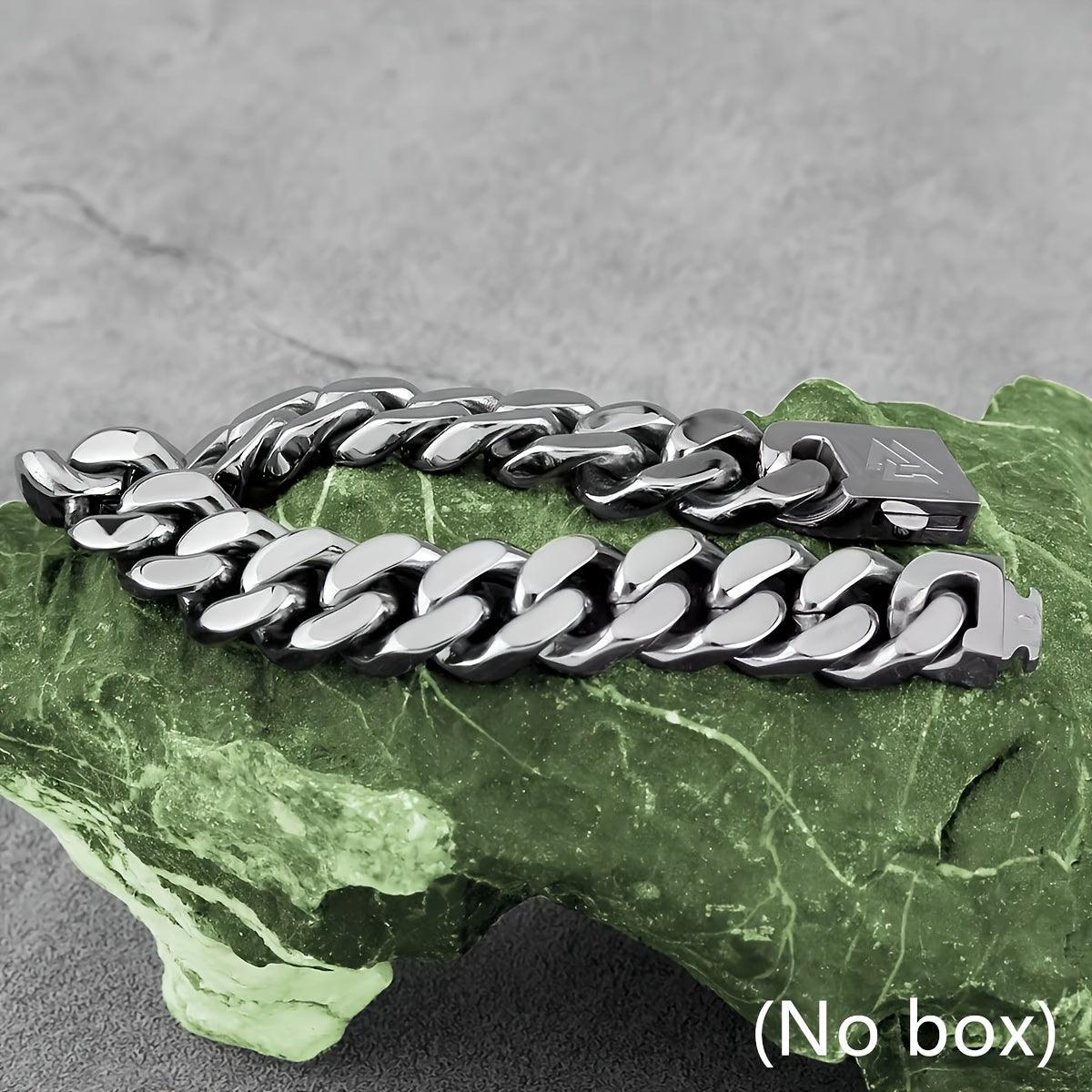 This handsome Stainless Steel Viking Cast Cuban Link Bracelet is designed for men, featuring a fashionable four-sided cut and a finely polished finish. It makes an ideal gift for your boyfriend and is available for wholesale purchase without a box.