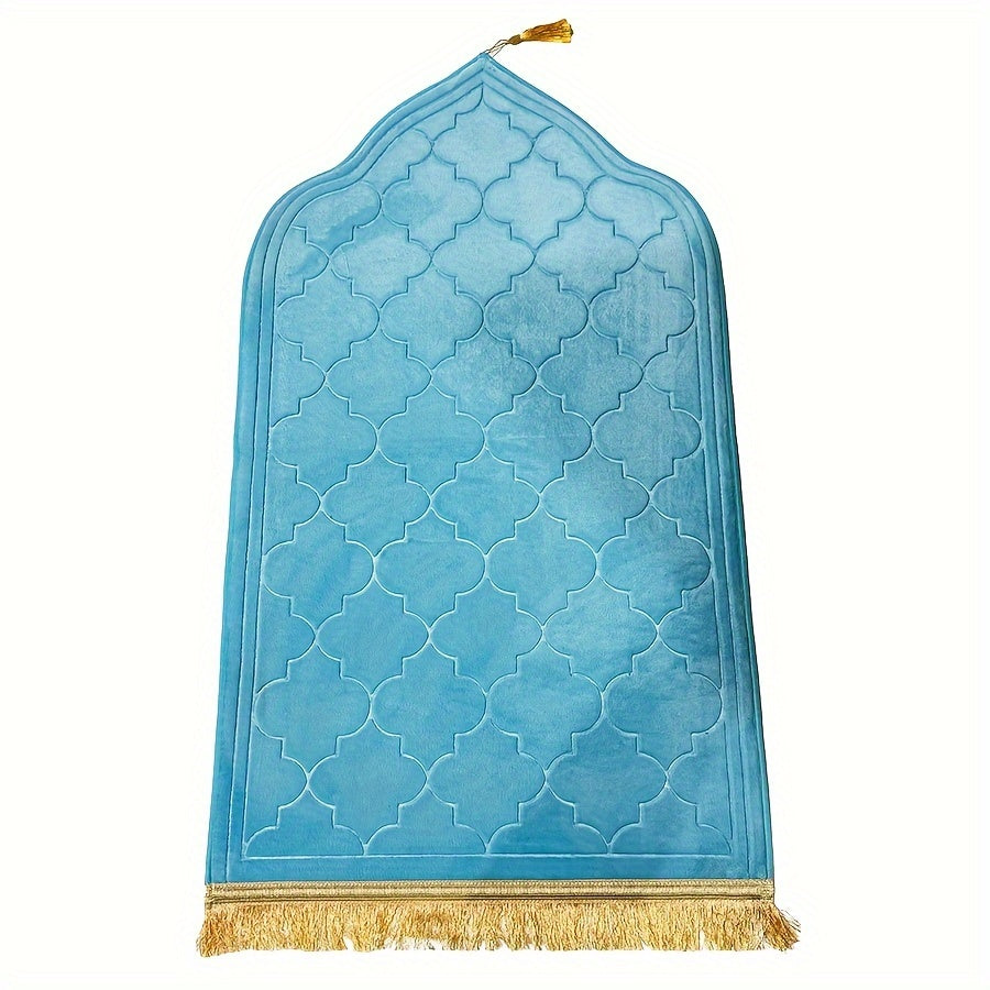 Premium outdoor prayer mat with tassel design - non-slip, durable, and comfortable for home and garden decor.