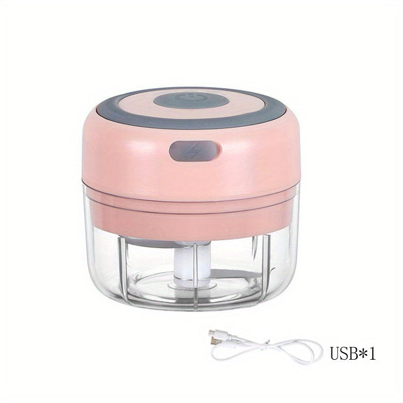 Upgrade your kitchen with this powerful Electric Food Chopper! This Wireless Portable Electric Chopper includes a Mini Electric Garlic Crusher, perfect for all your chopping needs. Also included is a USB Meat Grinder and Masher in 100/250ml sizes.