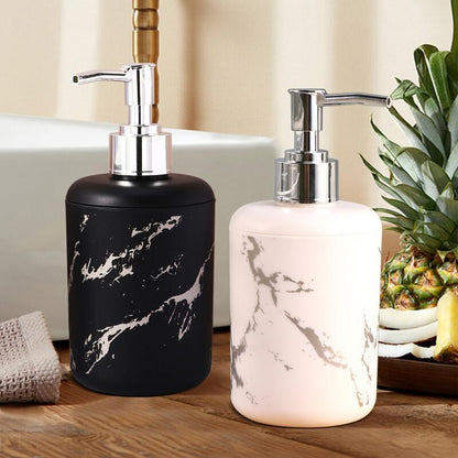 1/2 Marble Textured Soap Dispenser - Easy to Use, Slip-Resistant, and Reusable for Various Uses in Bathroom and Kitchen.