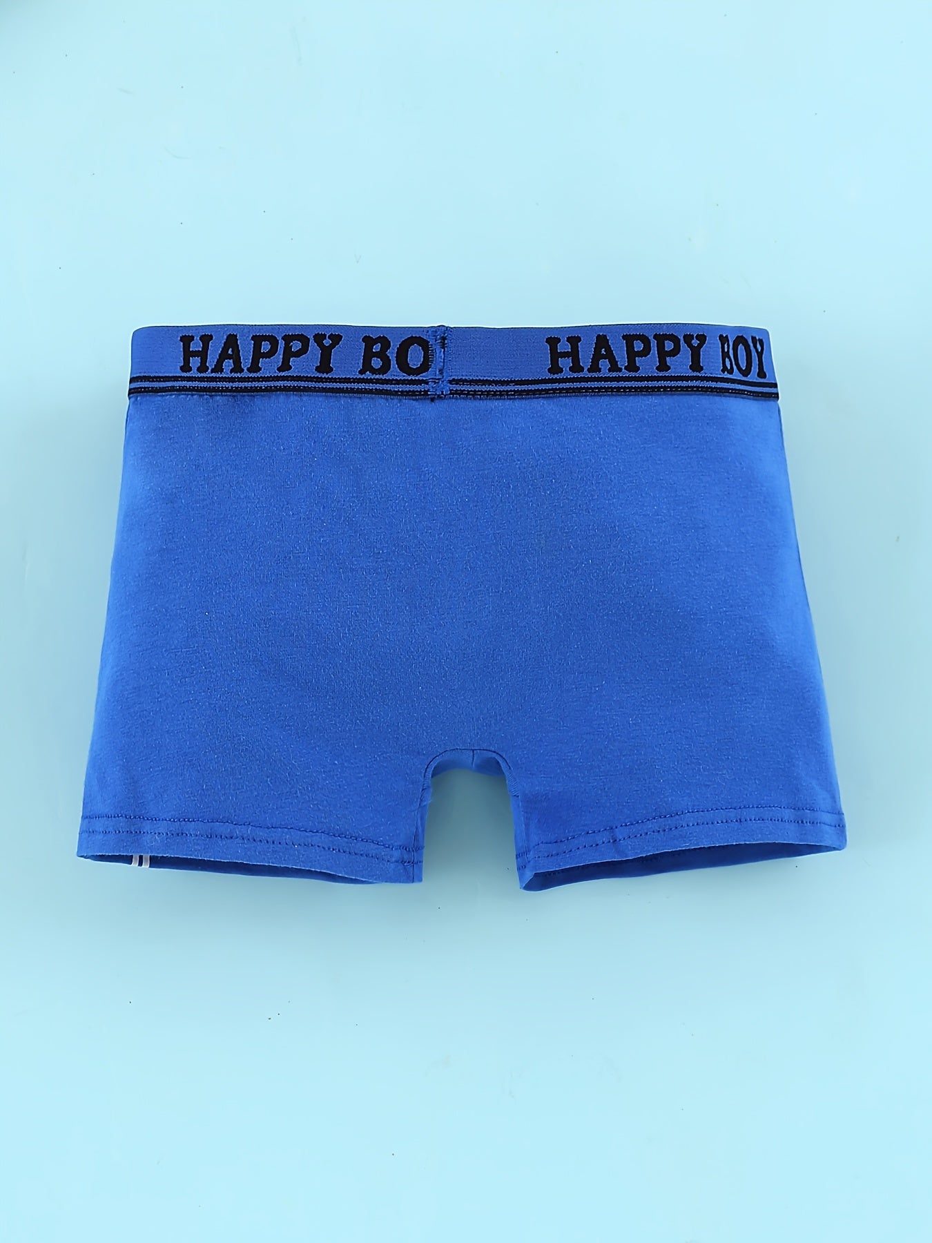 Boys' Sports Style Boxer Briefs - 4pcs, Soft Breathable Cotton, Elastic Waistband, Letter Print, Athletic Trunks.