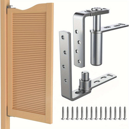 Single swinging door hinge for saloon and louvre doors, made of durable stainless steel with a self-closing mechanism. Thick 304 material for heavy-duty use. Includes one piece.