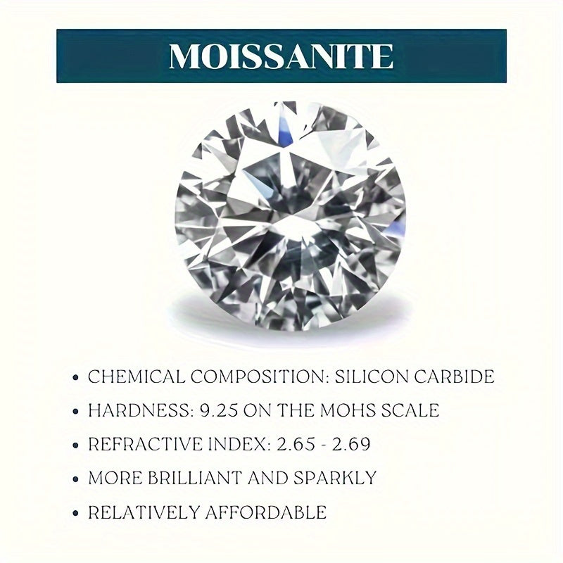 Around 4.6g of S925 pure silver, low allergy, 5ct moissanite ring, perfect for ladies' engagement, proposal, wedding, Mother's Day gift, with a bohemian style, elegant temperament, and versatile design. Ideal for fashion-forward individuals seeking a