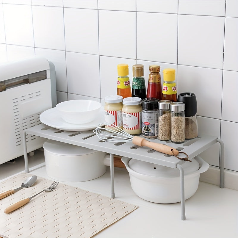 Space-Saving Plastic Shelf: Multipurpose Storage Rack for Kitchen, Wardrobe, Dorm Room, and Slippers Organizer