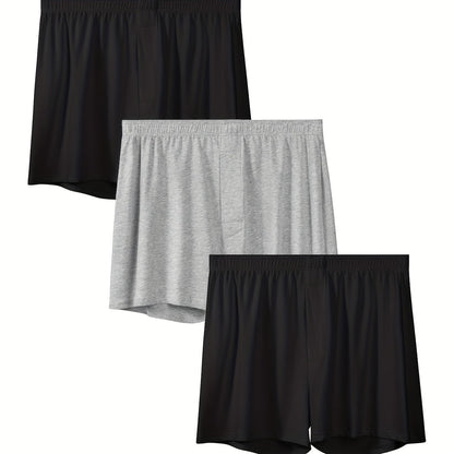 Men's cotton boxer pajama shorts, comfortable and breathable for summer wear. Suitable for home lounging, swim trunks, and casual wear.