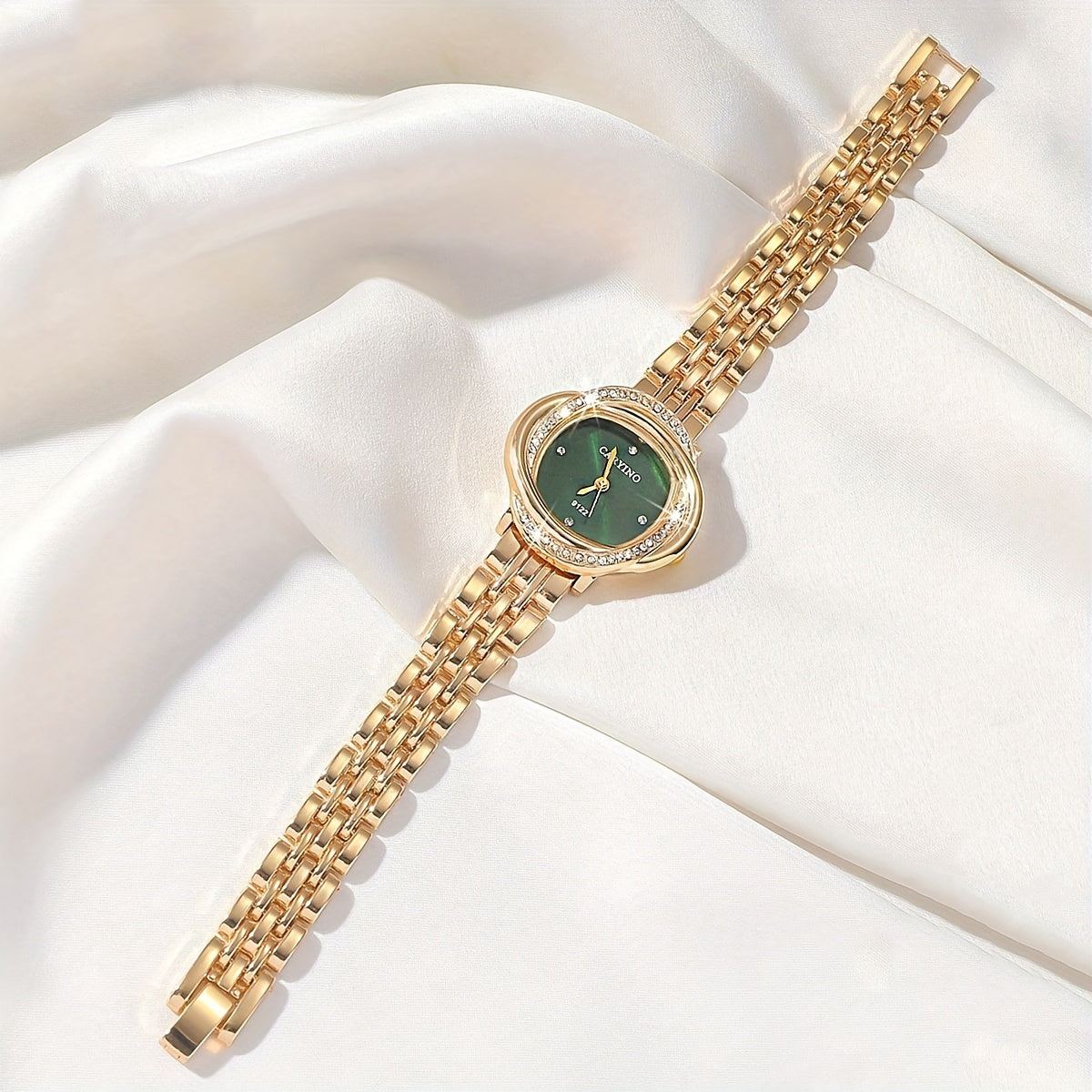 Stylish Women's Quartz Watch with Rhinestones - Perfect for Dates and Parties, Unique and Elegant Design