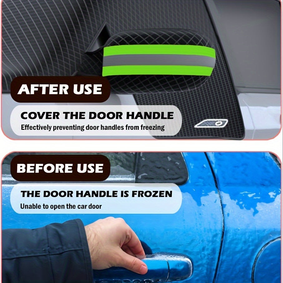 Windshield snow cover with magnetic frost cover for large cars, made of high strength Oxford fabric, easy to install.