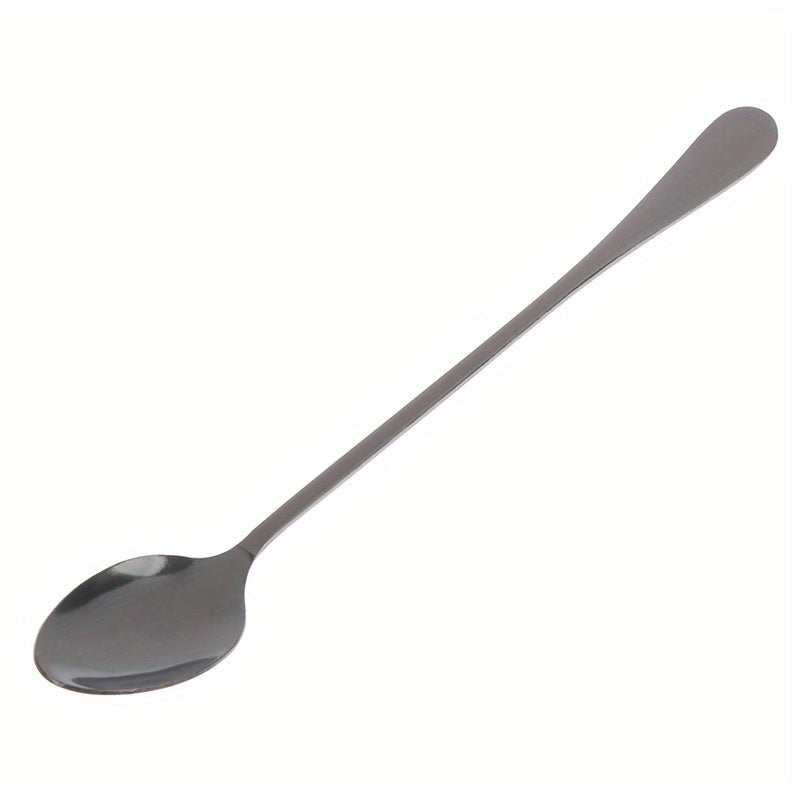 Long-handled Rainbow Tableware Spoon for stirring honey, coffee, and ice cream.