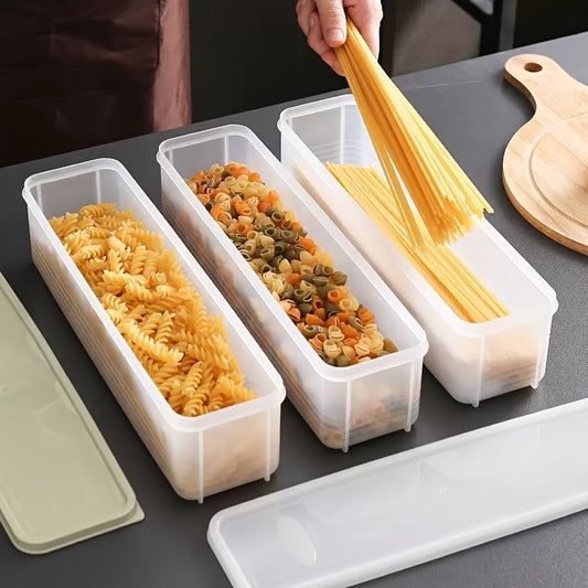 Airtight Pasta Storage Container with Lid - BPA-Free Plastic, Ideal for Storing Spaghetti & Noodles, Must-Have for Kitchen Organization