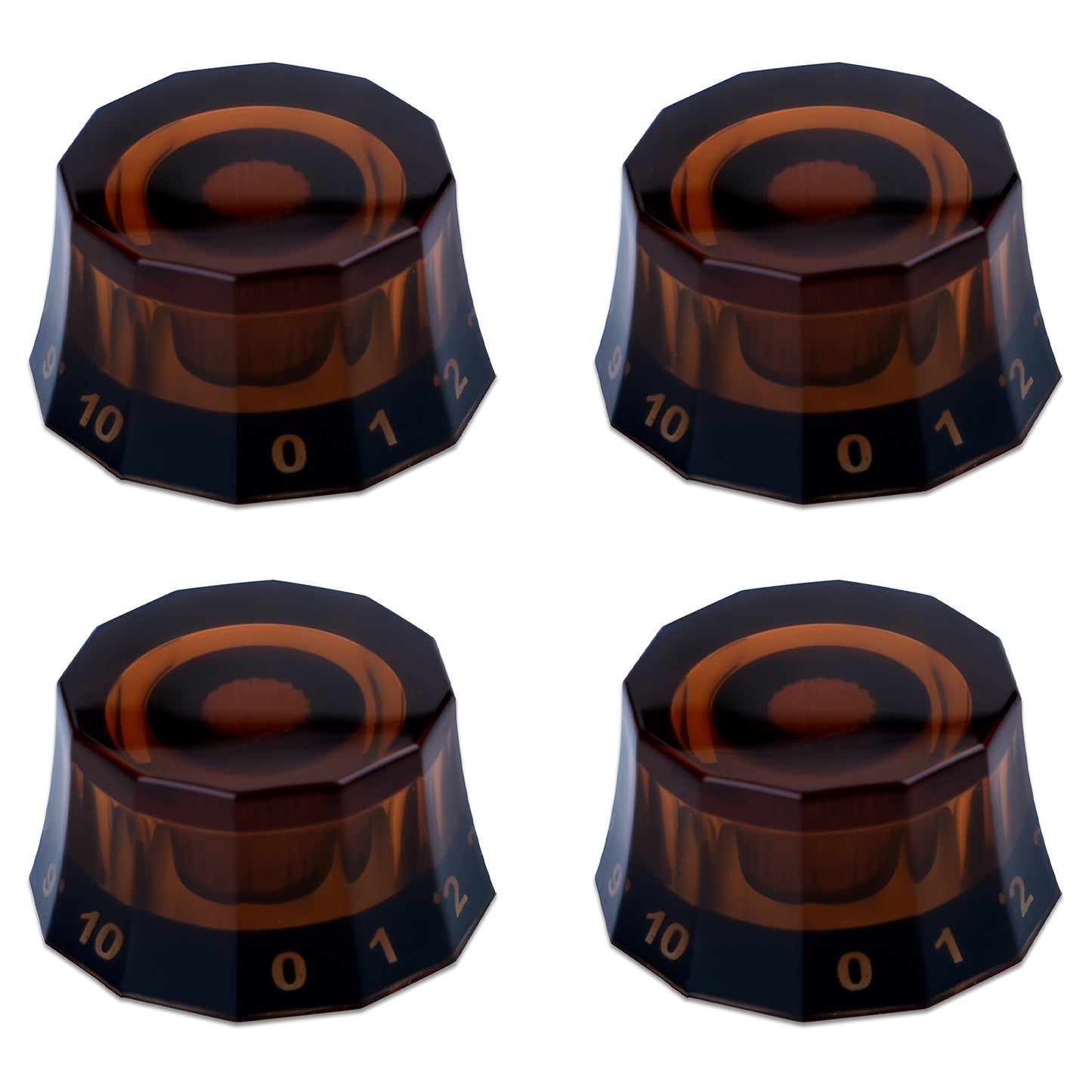 2/4pcs Guitar Knobs with Twelve Angle Design for Volume Control. Suitable for PRS SG and Les Paul electric guitars. Geometric design with glossy finish knobs.