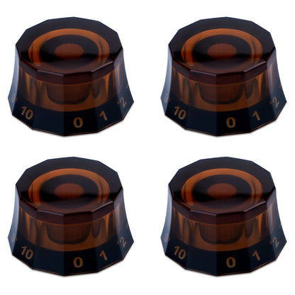 2/4pcs Guitar Knobs with Twelve Angle Design for Volume Control. Suitable for PRS SG and Les Paul electric guitars. Geometric design with glossy finish knobs.