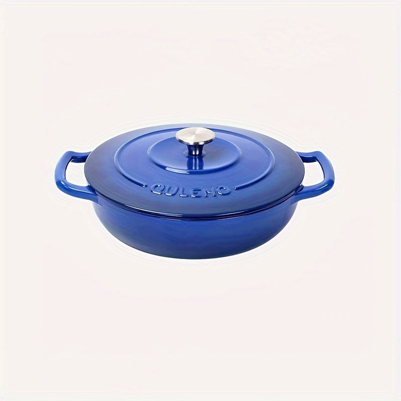 Long-lasting and adaptable 111oz Enameled Cast Iron Saucepan with Lid - Non-Stick, Ideal for Induction & Gas Cooktops