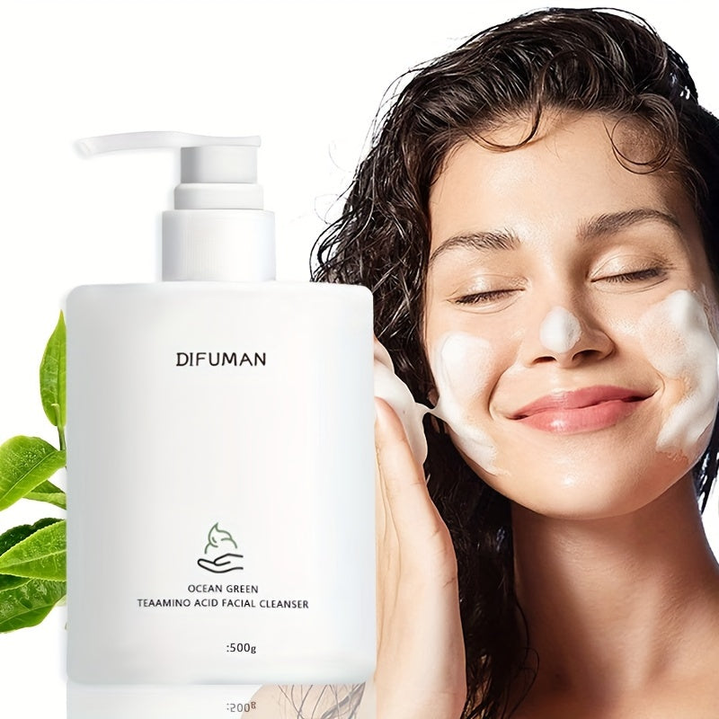 DIFUMAN Hyaluronic Acid Facial Cleanser Foam, 500g - Moisturizing, Deep Cleansing Face Wash with Centella Asiatica & Tea Tree, Formaldehyde Free, Suitable for All Skin Types, Unisex-Adult