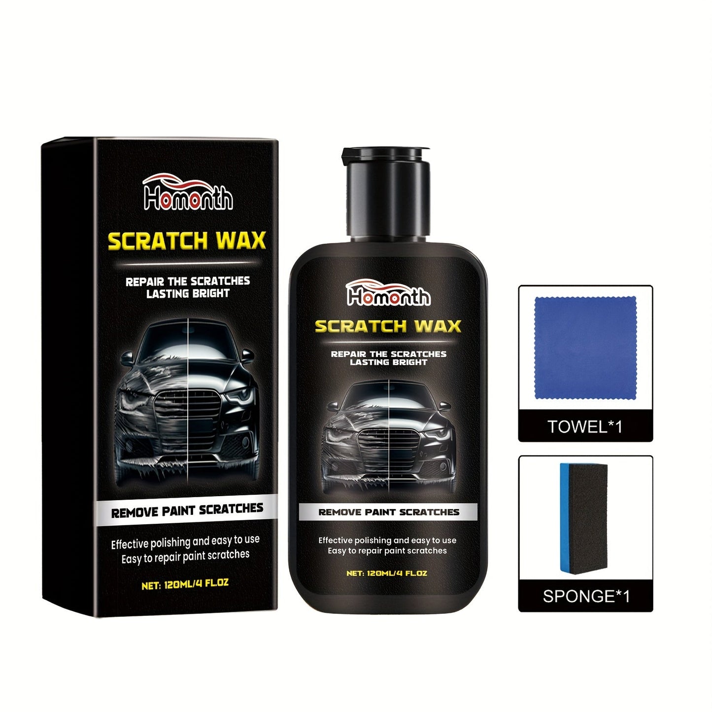 Our 1-piece Scratch Repair Wax is perfect for restoring car and metal surfaces. With a low odor, citric acid formula, it also works as a home cleaning metal polisher. Use it to detail your car and remove auto body scratches.