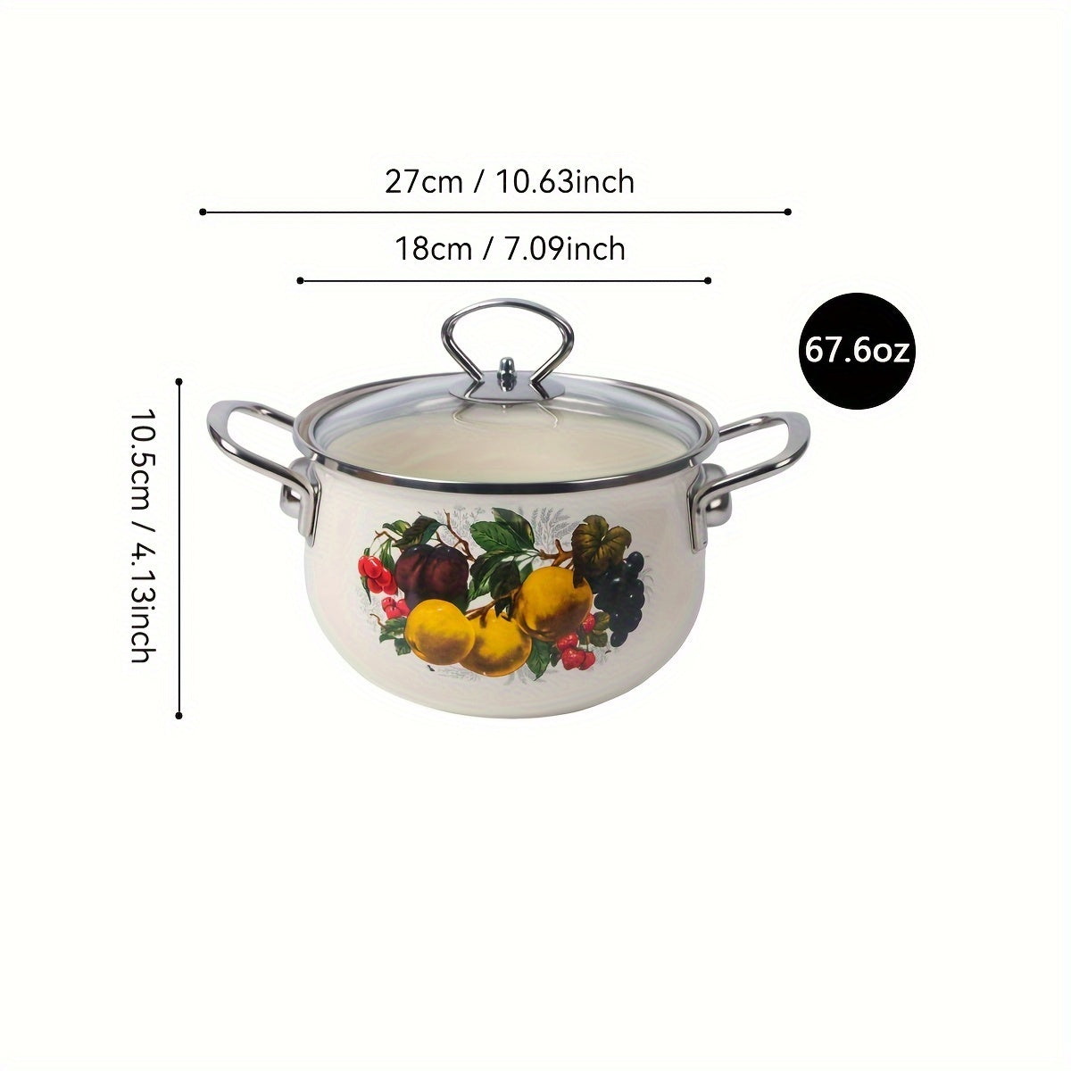 Large Capacity Premium Enamel Stockpot - Non-Stick Soup, Stew, and Braising Pot with Thick Coating, Easy to Clean, Ideal for Home Kitchen or Restaurant Use, Suitable for Gas and Electric Stovetops, Perfect for Outdoor Cooking