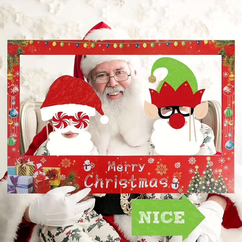 Foldable paper photo frame with patriotic theme for Christmas party photo booth