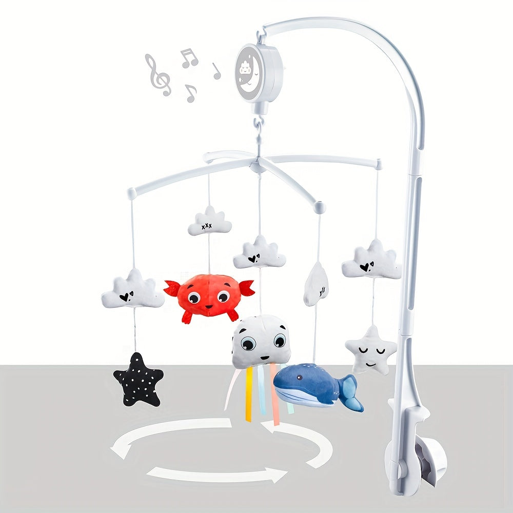 Bell Baby Cartoon Musical Bed, Baby Musical Crib Bells with Manual, Top Gifts for Babies