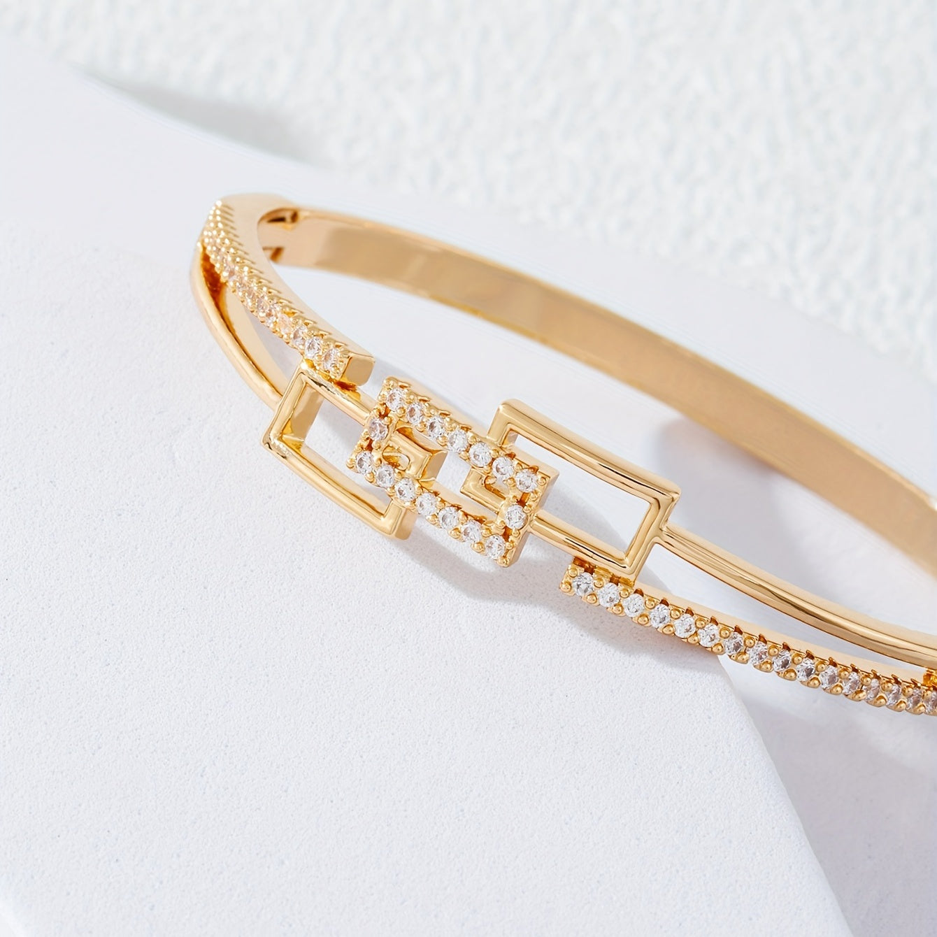 Elegant Zirconia Inlaid Bracelet Inspired by Korean Minimalism - Perfect Mother's Day Present