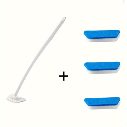 1 Extendable Tub & Tile Scrubber with Long Handle and 3 Sponge Heads for easy replacement. Multi-functional for bathroom and kitchen cleaning, including walls and floors.