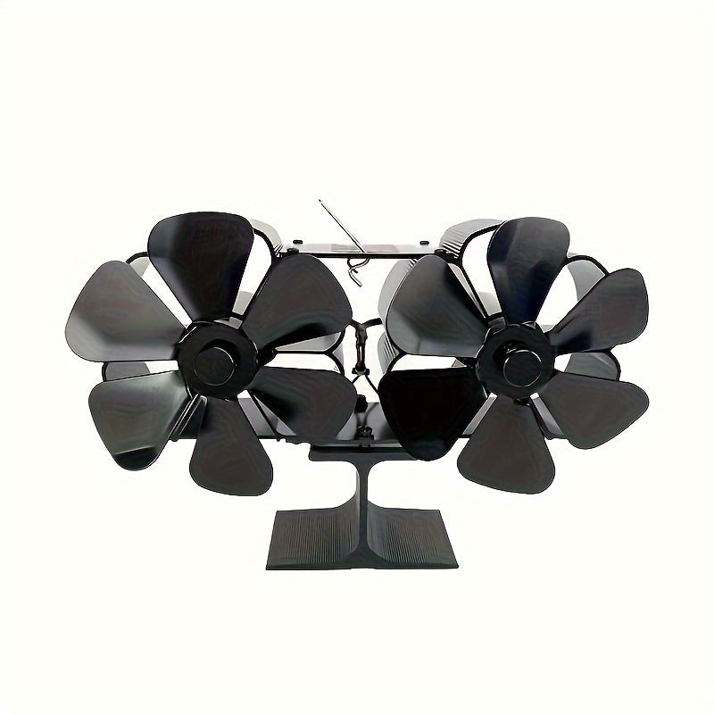 The Anirun Heat Powered Fireplace Fan is a 6-blade, self-starting fan that is resistant to high temperatures and operates silently. Made of portable metal, this exhaust fan efficiently circulates heat without the need for electricity. It is ideal for