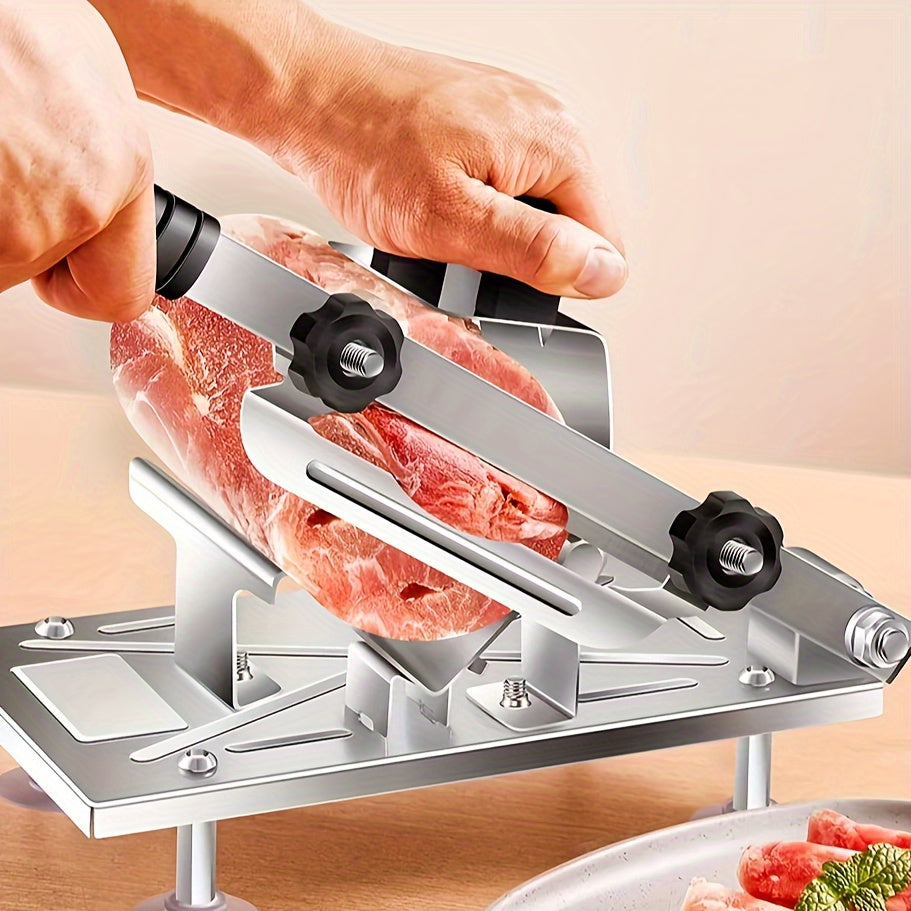 One-piece Stainless Steel Manual Meat and Vegetable Slicer, Ideal for Accurate Slicing and Shaving, Essential Kitchen Tool Kitchen Gadget