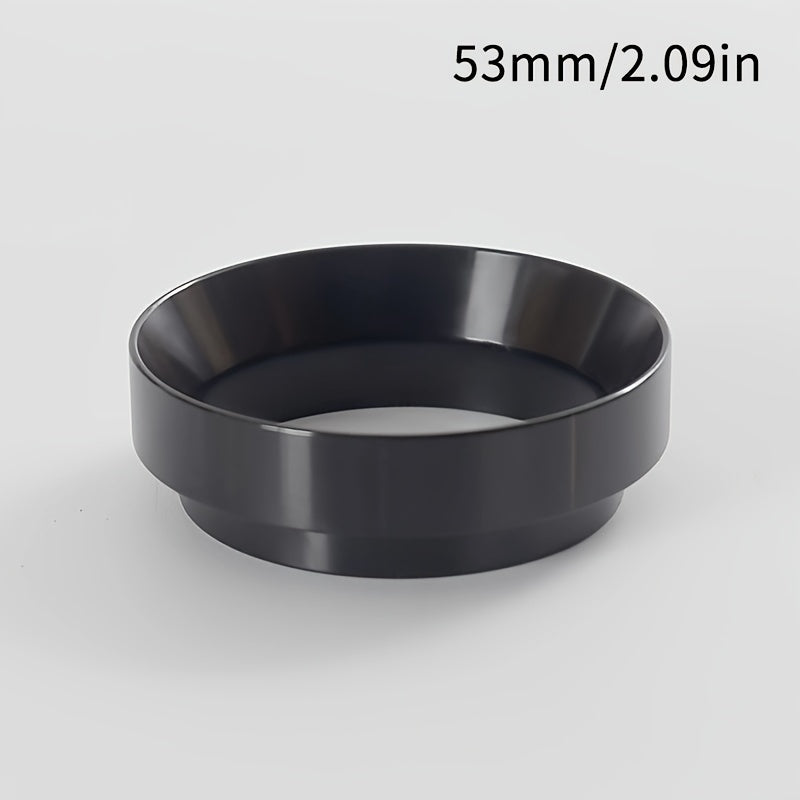 Durable Espresso Barista Tool: Aluminum Alloy Magnetic Round Ring Coffee Dosing Ring for 51mm, 53mm, and 58mm.