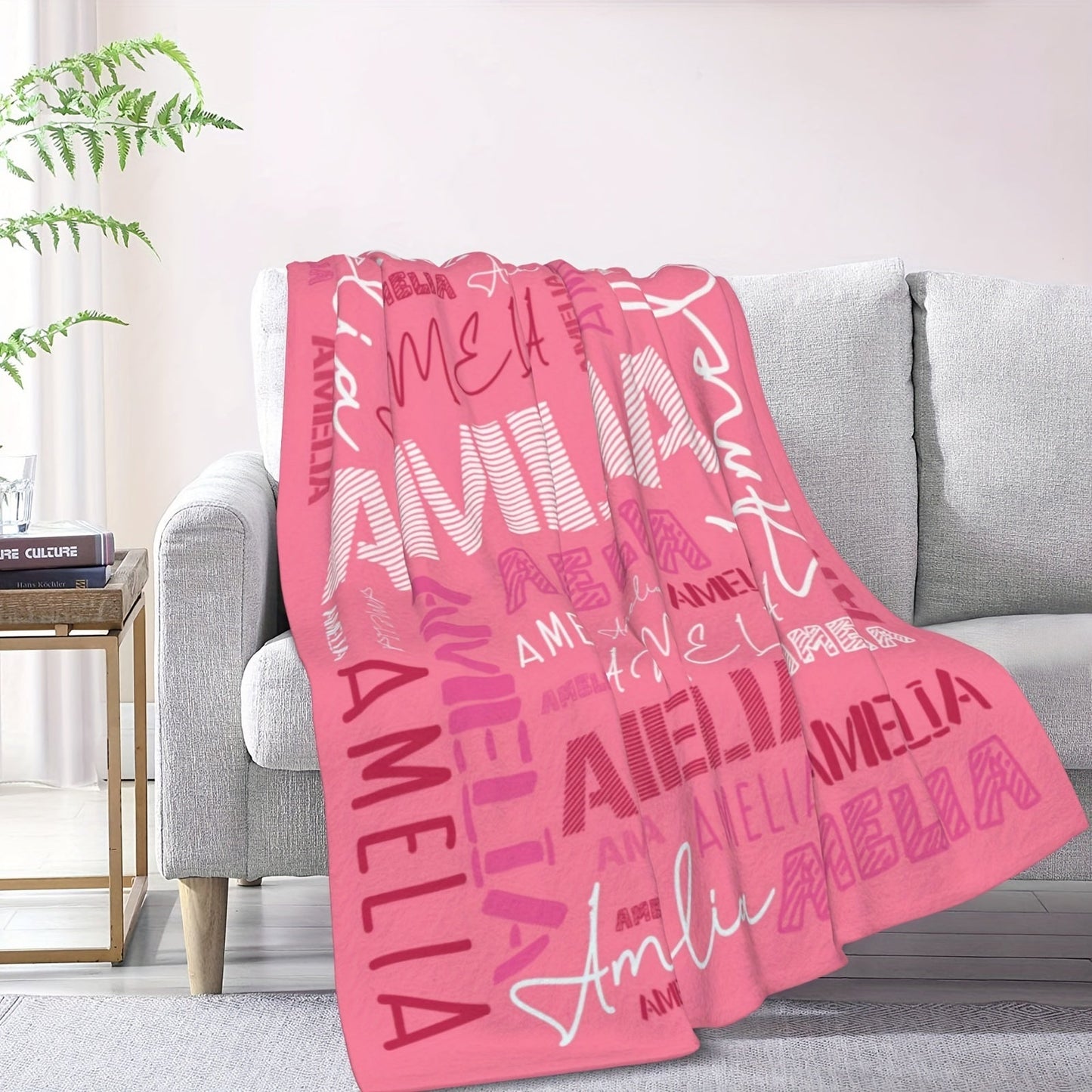 Personalized Flannel Blanket with Custom Name - Luxuriously Soft, Versatile for All Seasons | Great Gift for Adults | Perfect for Home, Outdoor Dining, and On-the-Go, Snug and Ready for Any Adventure