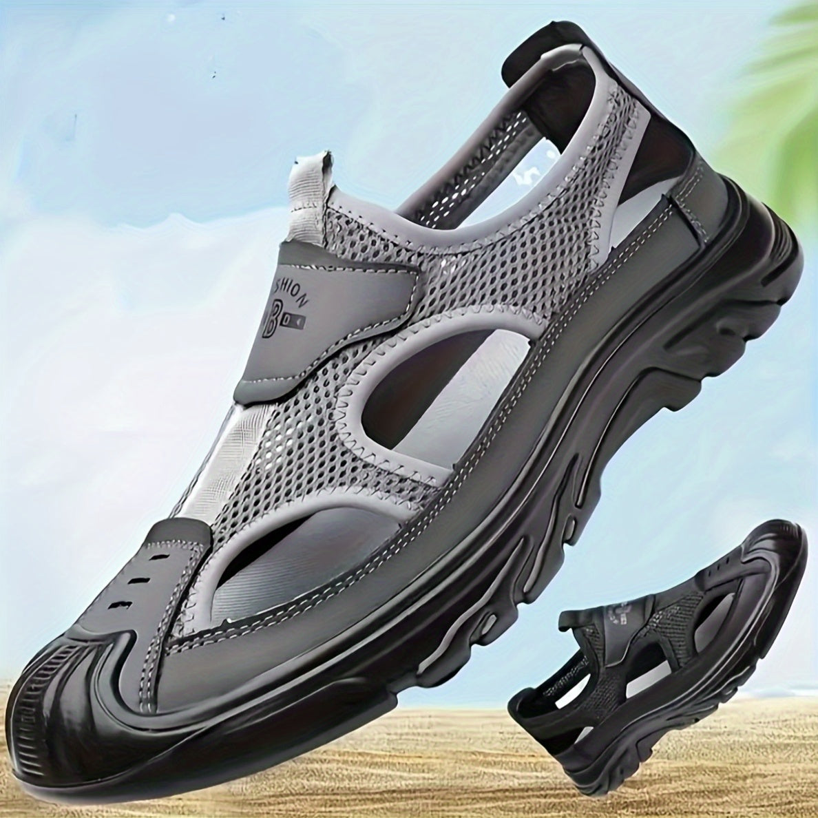 Men's Breathable Sports Sandals, Lightweight and Durable with Fabric Upper, PU Sole, Low Top Design for Various Activities.