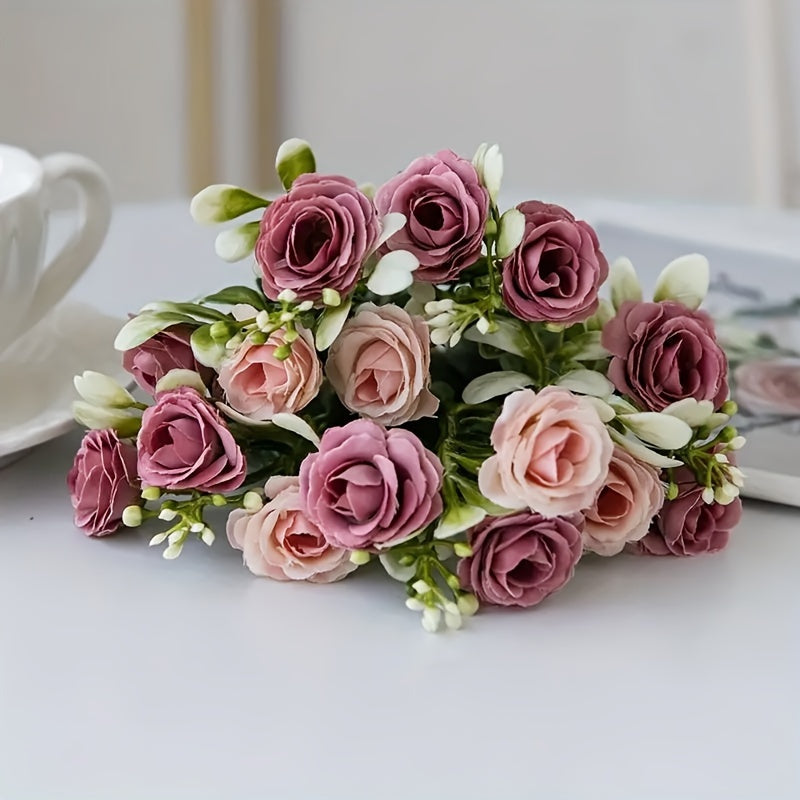 Artificial rose bouquet for weddings, birthdays, and home decor - ideal for any room.