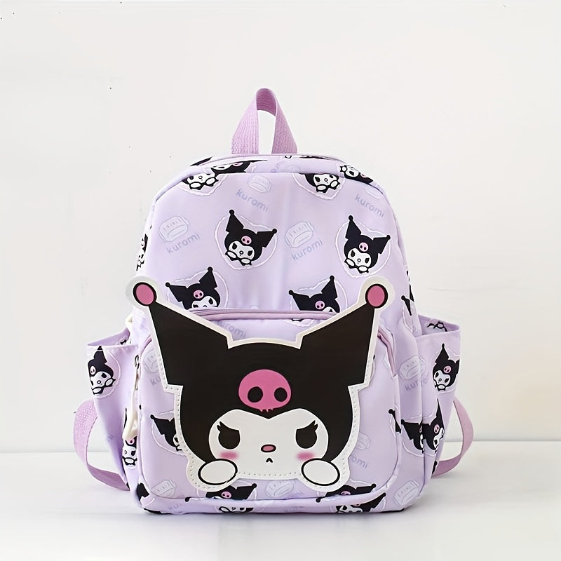 Sanrio backpacks for kids featuring cute cartoon designs, lightweight & durable canvas material, available in multiple colors & patterns, with large capacity and zippered closure.