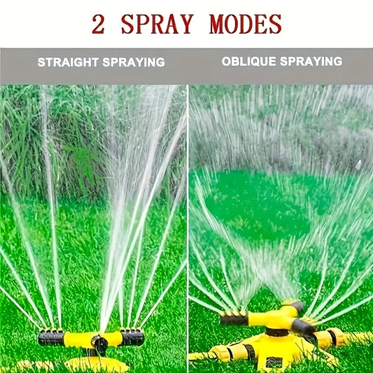 1 Set of 360-Degree Automatic Rotating Sprinkler with Nursery and Lawn Irrigation.