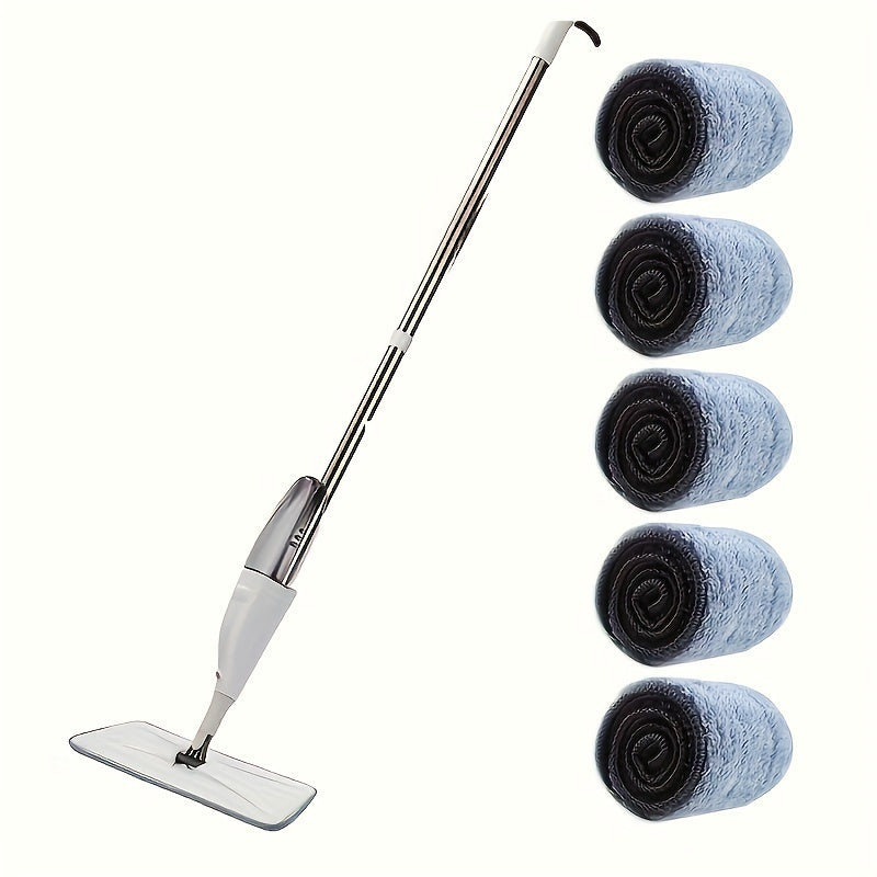 Multi-functional 2-in-1 Spray Mop with Washable Pads - Ideal for Cleaning Wet and Dry Surfaces, Sanitizing in Various Areas like Kitchens, Bedrooms, and Living Rooms.