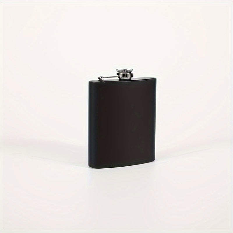 Black Matte Finish 7oz Stainless Steel Hip Flask - Ideal for Outdoor Activities, Holiday Parties, and Graduation Events