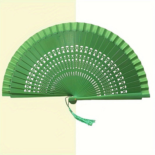 Vintage Hand-Painted Folding Fan with Classical European Spanish Style, made of Wooden Material. A Traditional Chinese Cheongsam Accessory that adds an Elegant touch to your Home Decor, perfect for Dance performances.