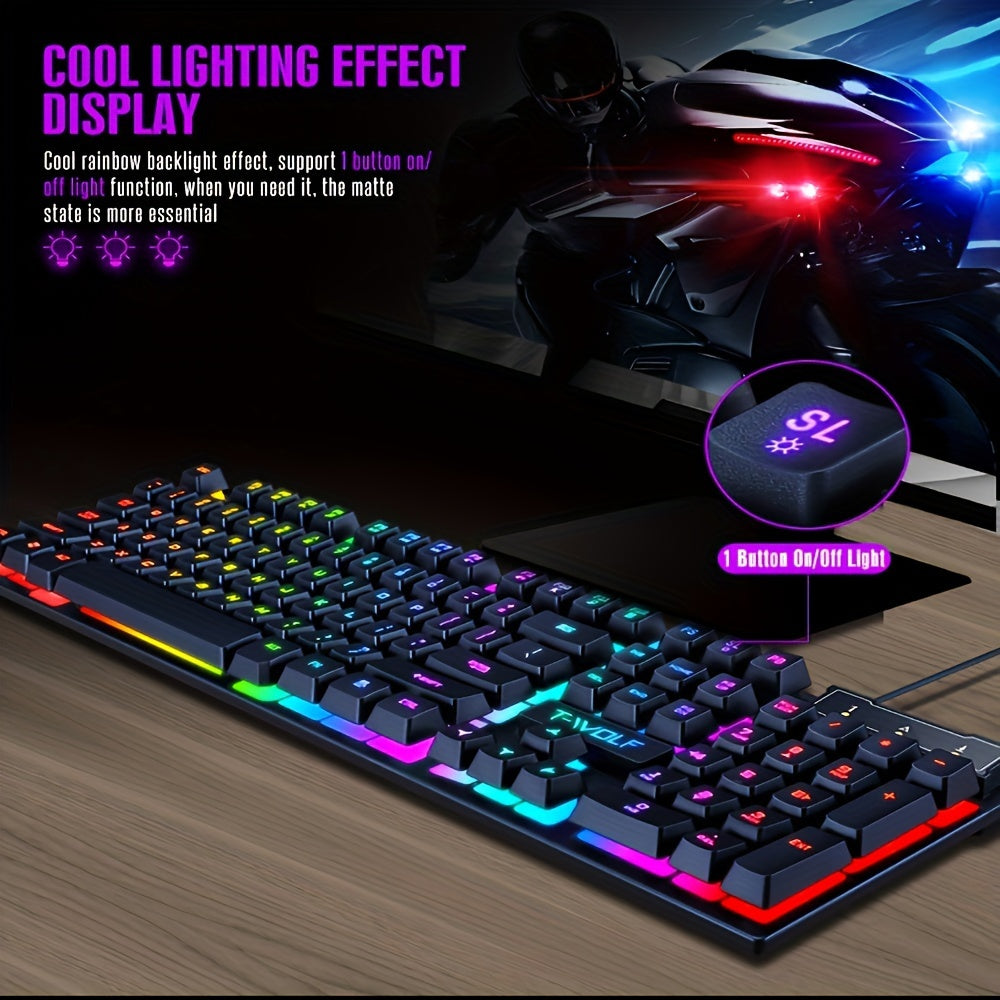 Luminous mechanical feel office gaming keyboard