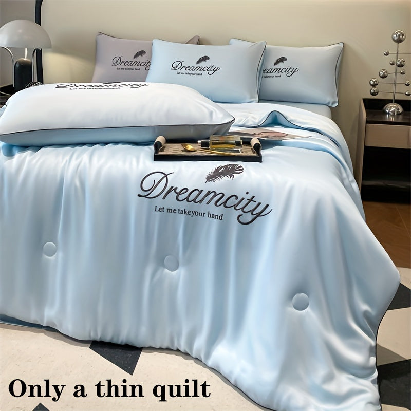 Soft and skin-friendly embroidery craft thin quilt with non-fading colors, suitable for all seasons. Easy to machine wash, perfect for bedroom or guest room use.