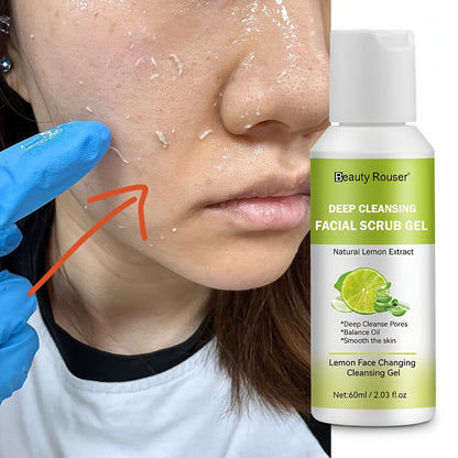 Lemon & Cleansing Gel - 2.03oz facial scrub for all skin types, deep cleanses and moisturizes.