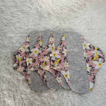 4pcs Cotton Panty Liners for Women with Graphene Core, Absorbent and Reusable Menstrual Pads