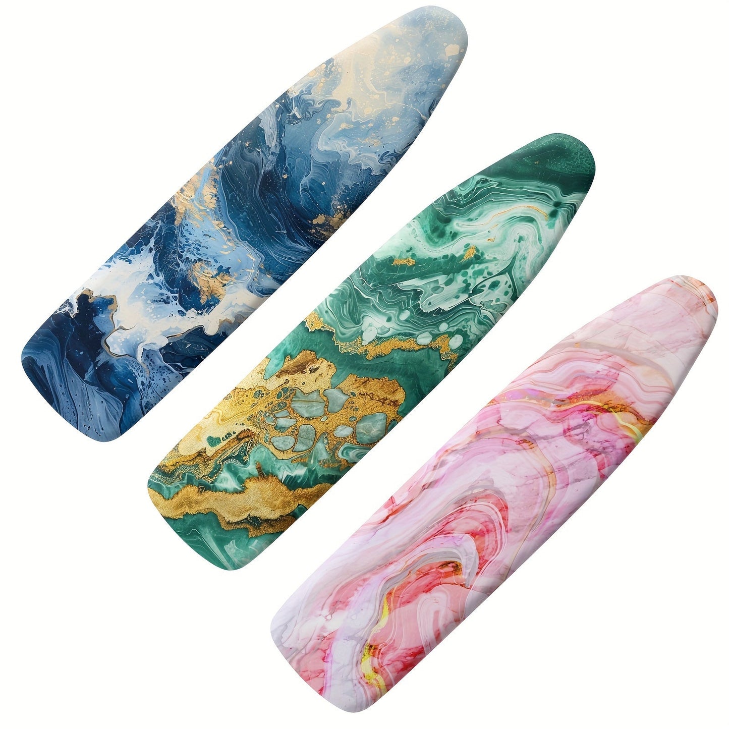 Upgrade your ironing experience with the 1pc RSHUBINO Extra Large Marble Pattern Ironing Board Cover. Made with no-heat resistant material and a washable PET dust cover, this easy-to-install accessory is designed to fit ironing boards measuring