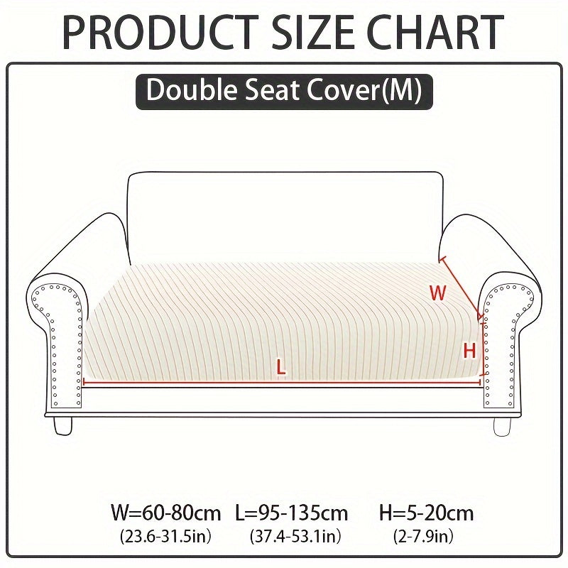 Light gray sofa cover designed to resist cat scratches, suitable for 1-4 seat sofas, made of non-slip, pet-friendly jacquard fabric with ribbed texture, ideal for living room and bedroom decor.