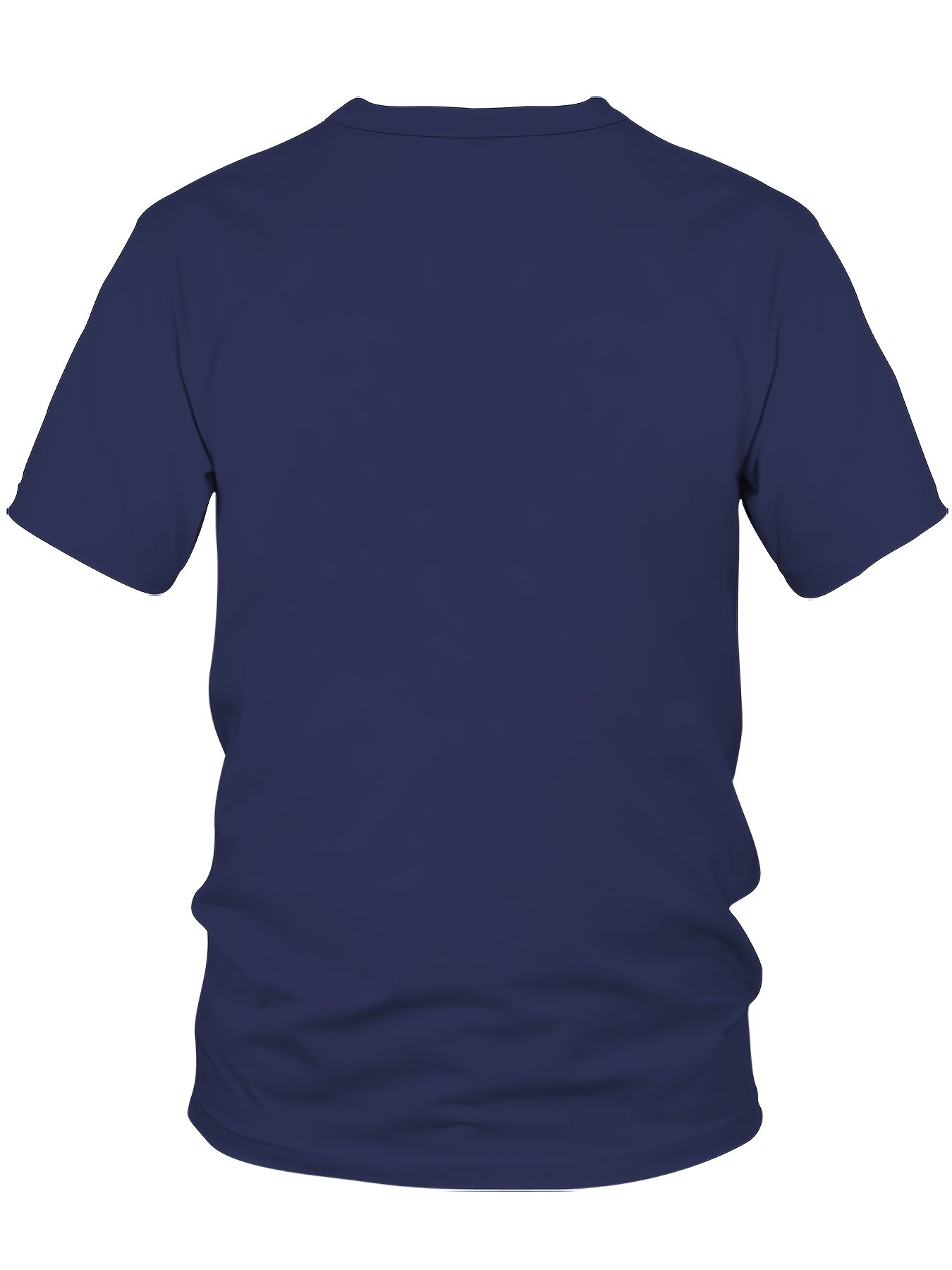 Men's navy blue striped t-shirt, perfect for casual or sports wear, in plus size.