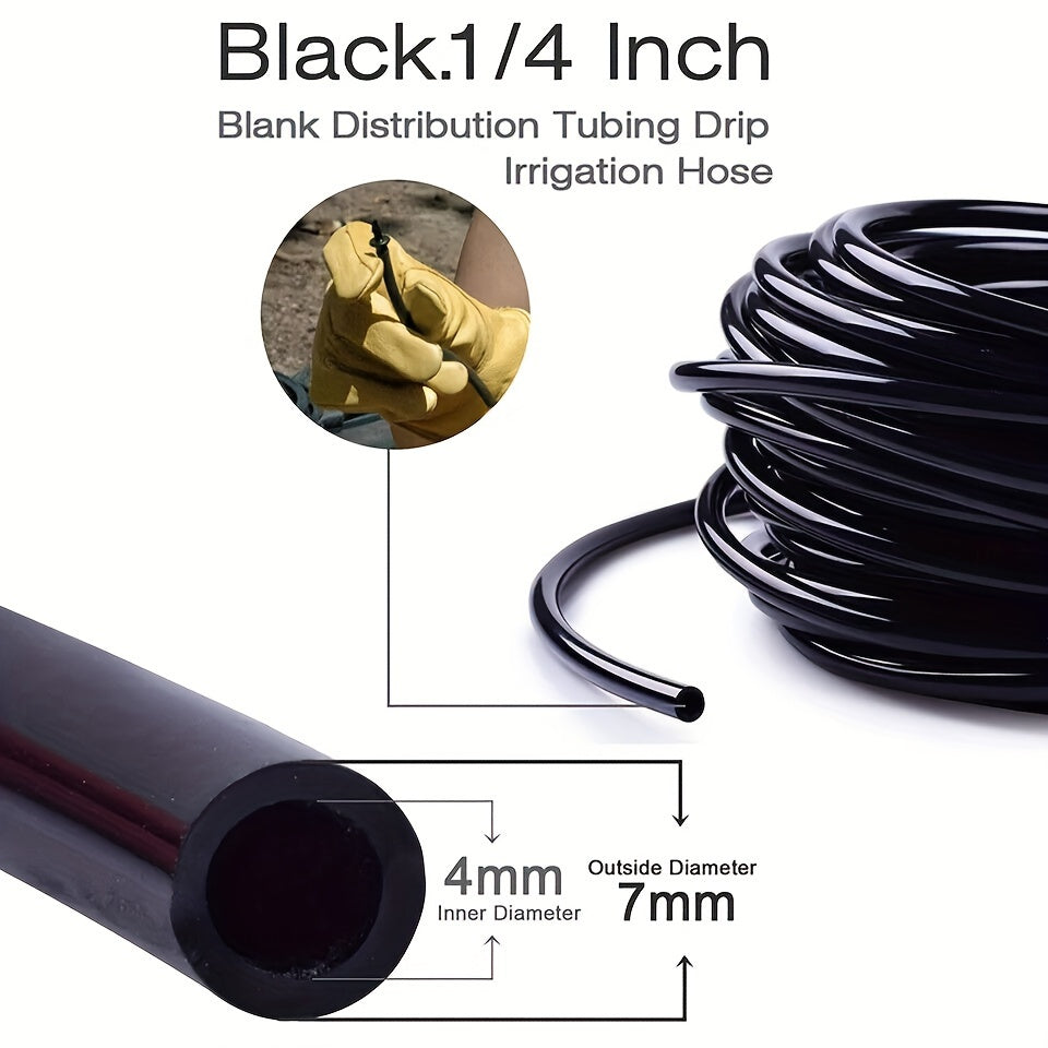 1pc Black Plastic Drip Irrigation System with Micro Sprinkler for Lawn and Garden, Requires No Power, Suitable for Self-Watering of Garden Plants.