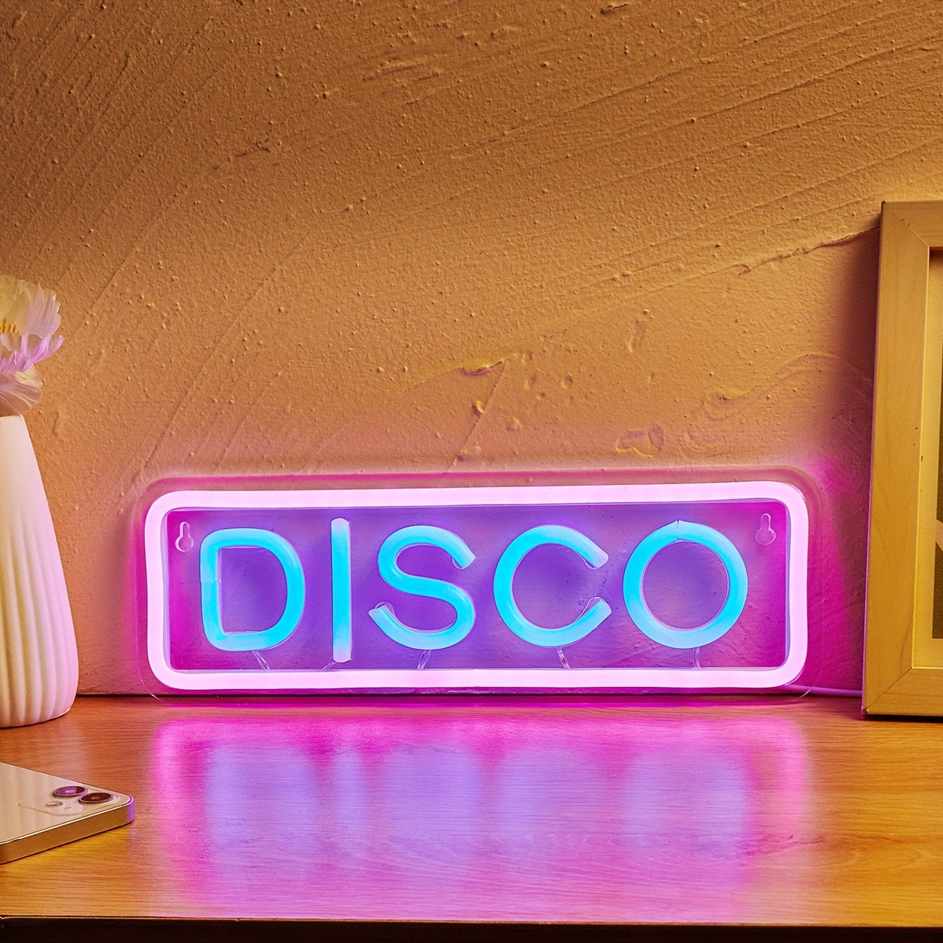 DISCO LED Neon Sign for Bedroom, Wedding, Party, Game Room Wall Decor - USB Powered