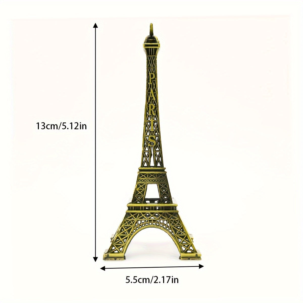 Versatile Eiffel Tower Statue, Cast Iron Decor for Home and Office, Indoor/Outdoor Display, No Electricity Required.