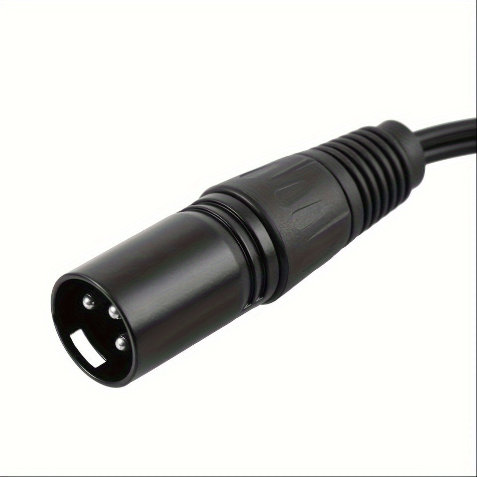 Xingzhaotong XLR Male to Female Audio Cable for Microphone, KTV, Amplifier, Mixer - Black, Cat6a Ethernet Compatible, Floppy Connector, No Battery Required