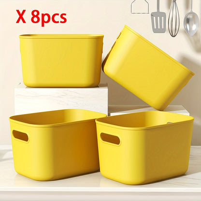 4-8 pieces of white storage boxes for children's toys, student dorm snacks, underwear, pantyhose, kitchen clutter, and more.