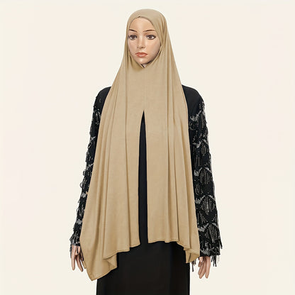 Women's Fashion Scarf with Solid Color, Equal Length on Two Sides, Lazy, Breathable, Comfortable, Sun Protection.