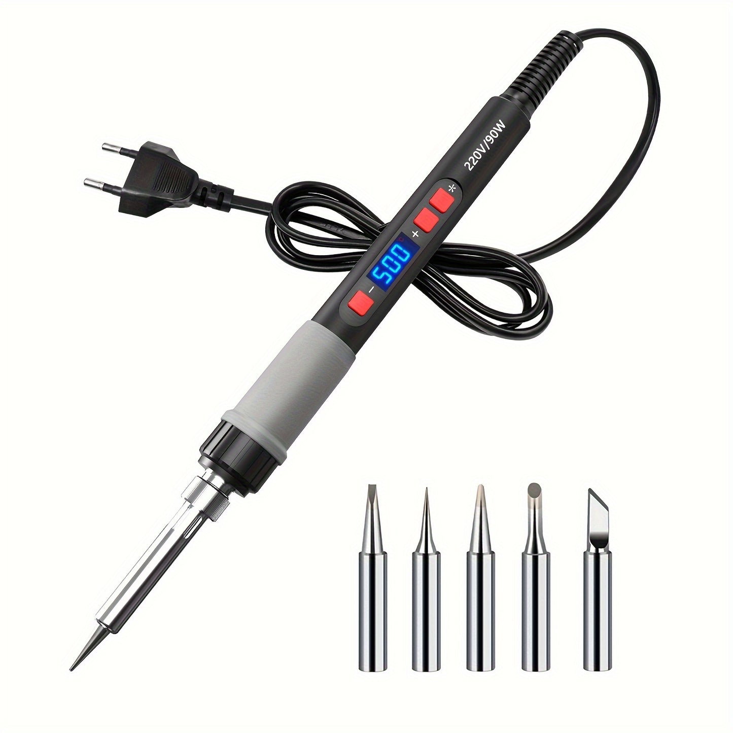 ILIBILIB 90W Smart Soldering Iron Kit with LCD Display, Adjustable Temperature, Rapid Heat, Non-Slip Grip, Ideal for DIY & Repairs, Blue