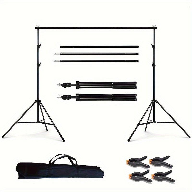 1pc 2*2m Background Rack with Cloth for Photo Photography, Studio Props Shooting Bracket